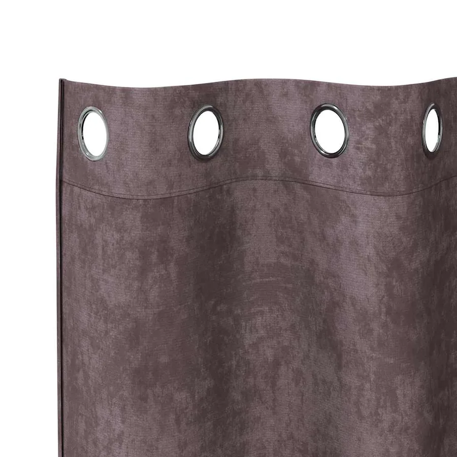 Rideaux en velours 2 pcs Marron 225 x 140 cm Velours - 5