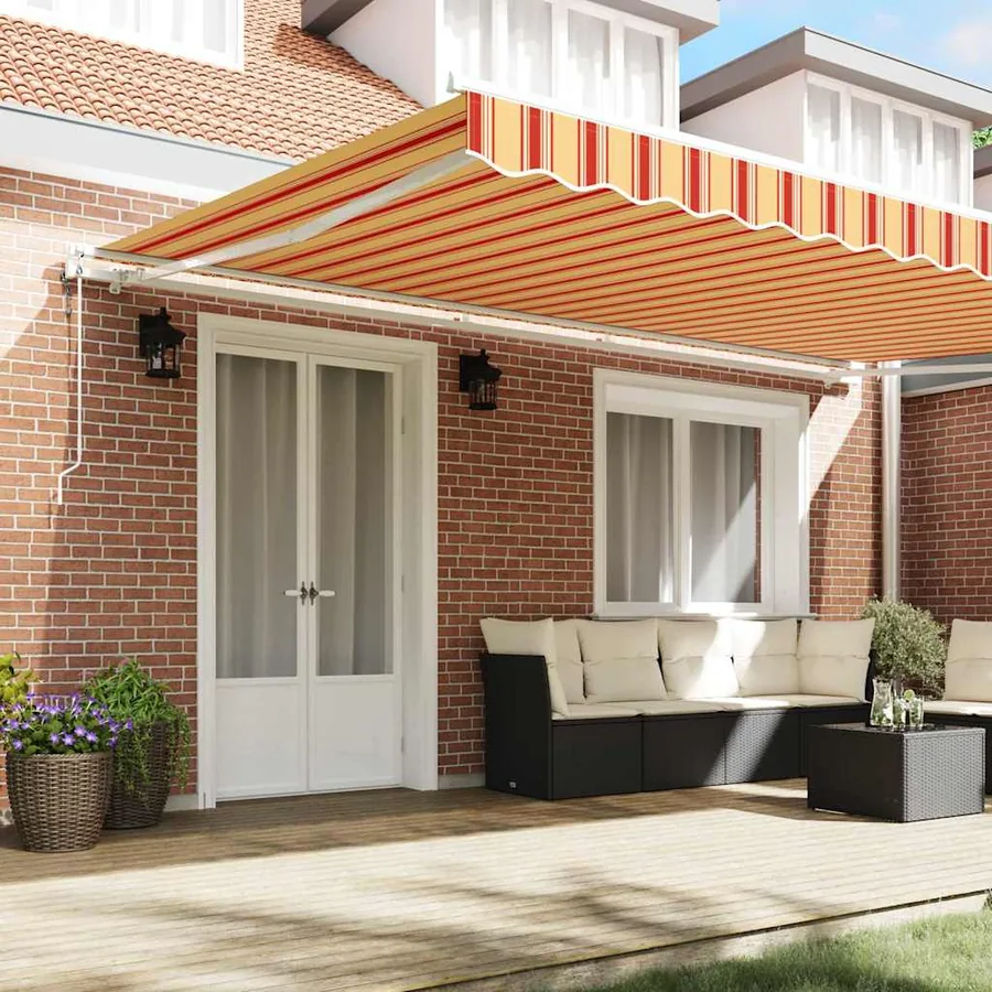 Auvent rétractable Jaune et Orange 500 × 300 cm - 3