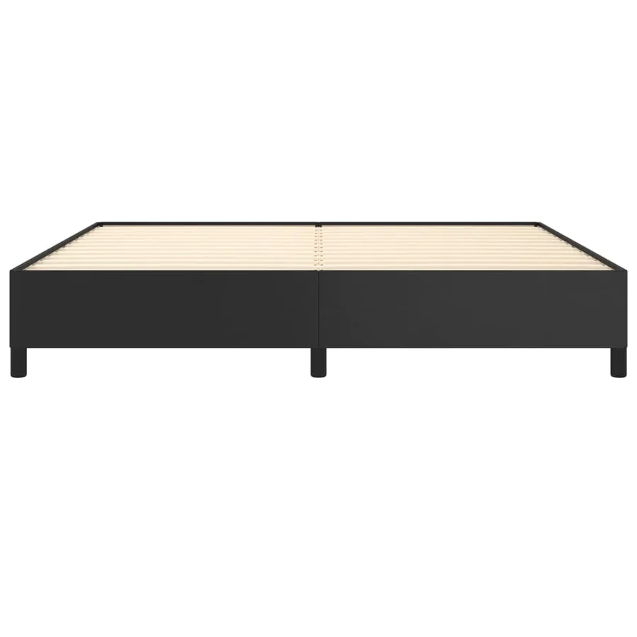 Cadre de lit sans matelas noir 200x200 cm similicuir - 5