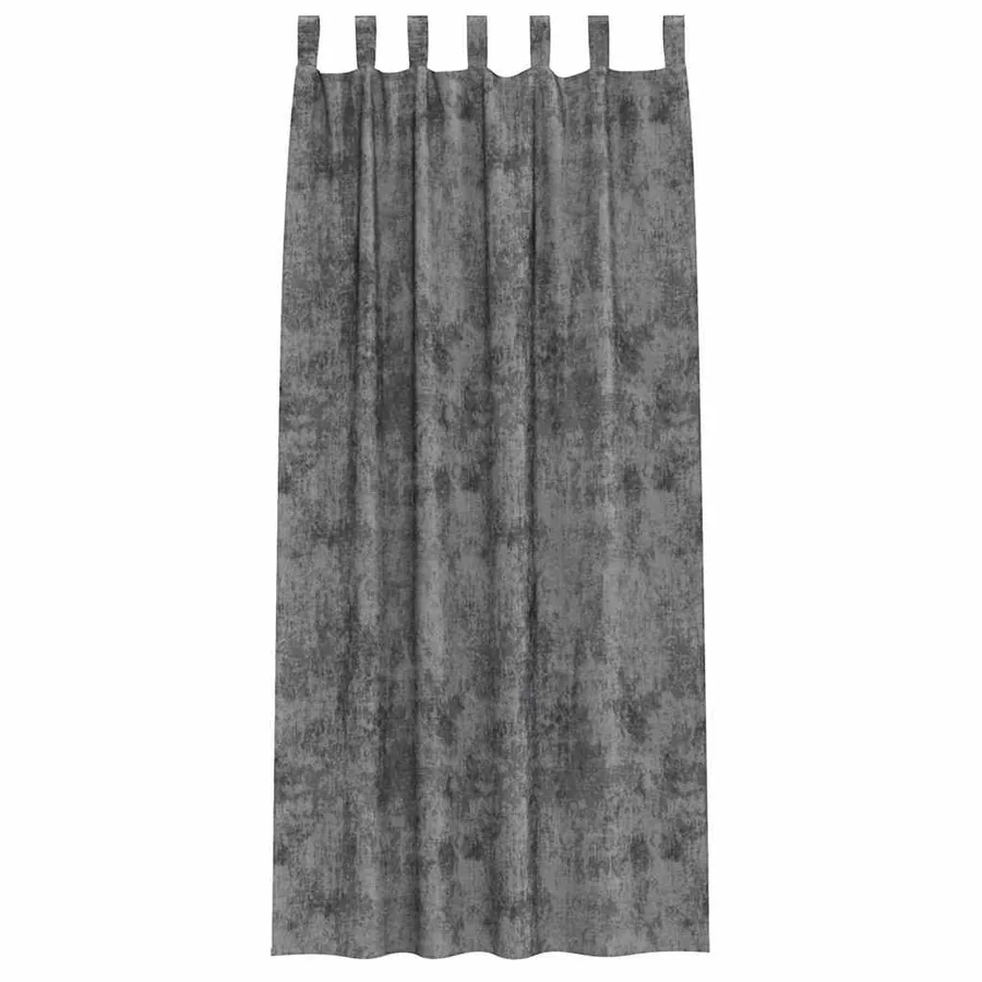 Rideaux en velours 2 pcs Gris 225 x 140 cm Velours - 4