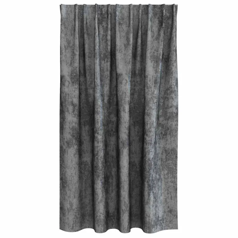 Rideaux en velours 2 pcs Gris 140 x 140 cm Velours - 4