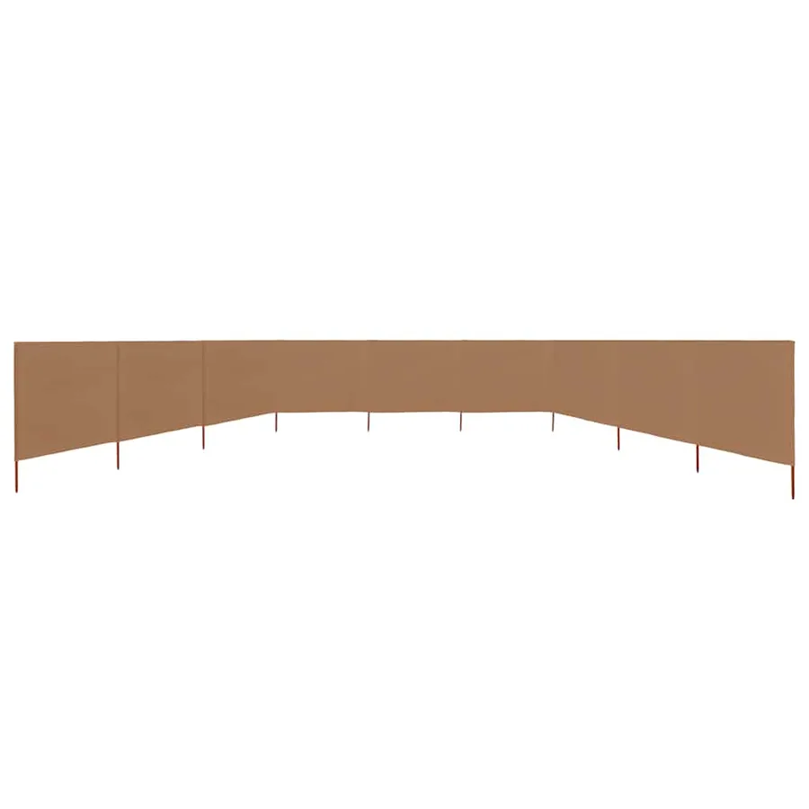 Paravent 9 panneaux Tissu 1200 x 120 cm Taupe - 3