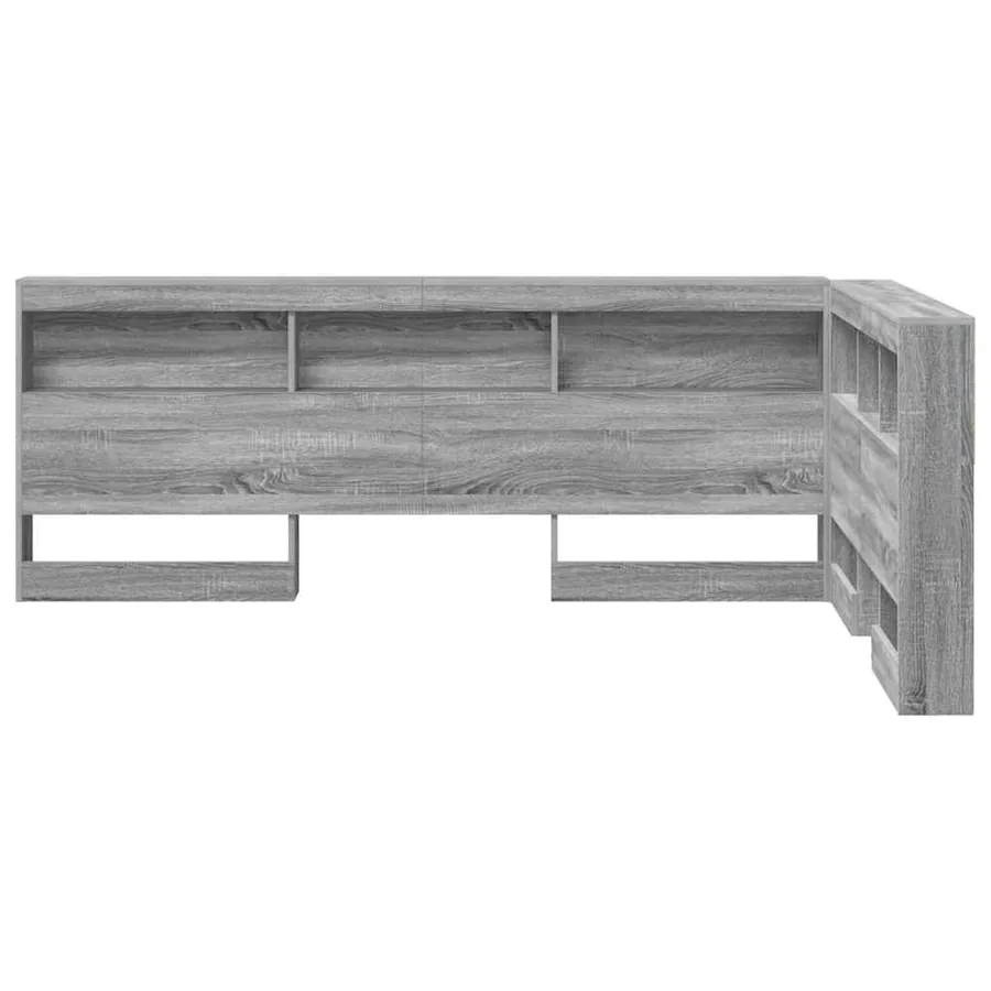 Tête de lit de rangement Gris Sonoma 207,5 x 137,5 x 76,5 cm - 6