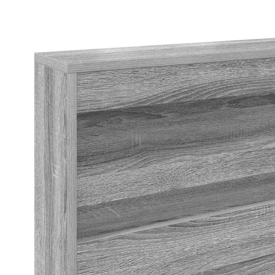 Tête de lit de rangement Gris Sonoma 207,5 x 137,5 x 76,5 cm - 9