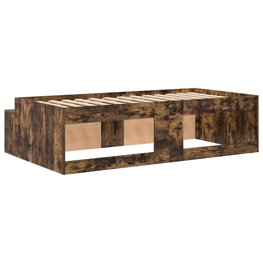 Cadre de lit Chêne fumé 90 x 190 cm Bois d'ingénierie - 7
