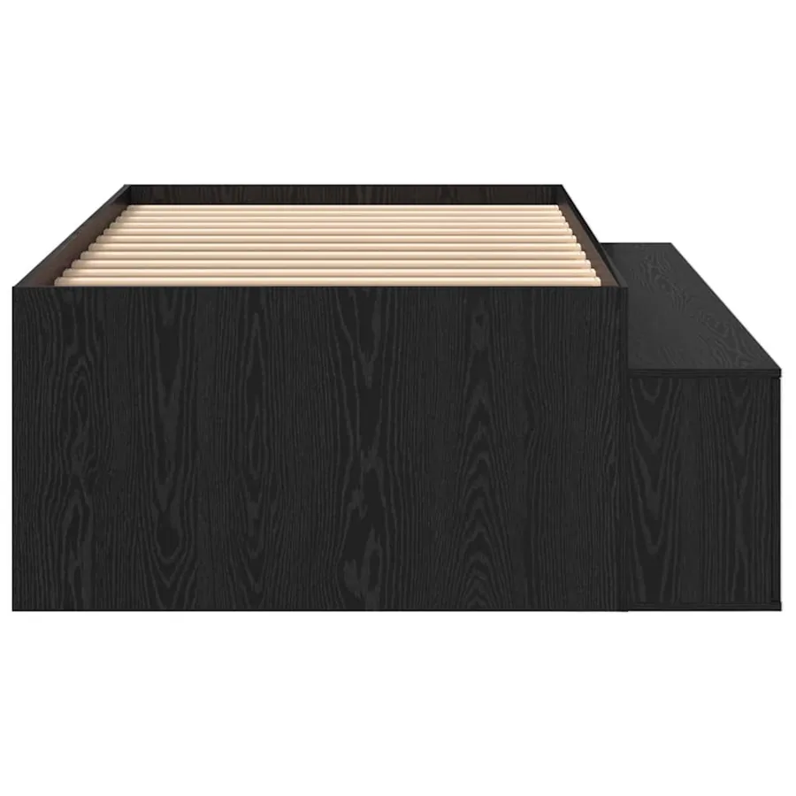 Cadre de lit Chêne noir 70 x 190 cm Bois d'ingénierie - 6