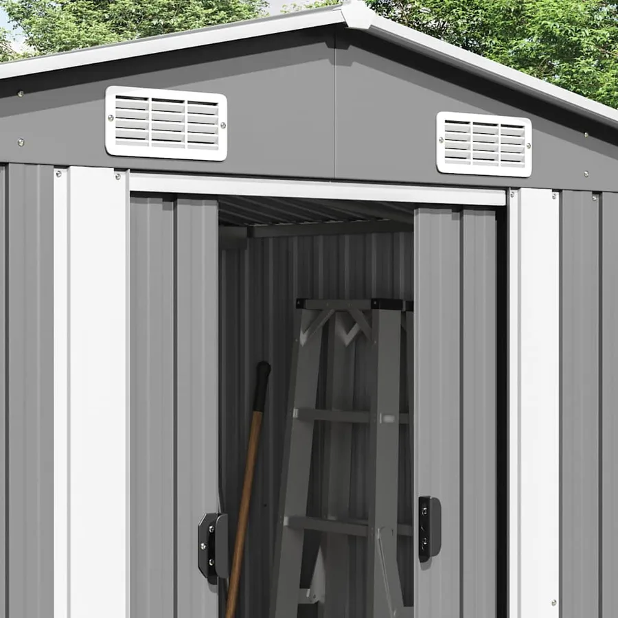 Abri de jardin Gris 257x779x181 cm Acier galvanisé - 3
