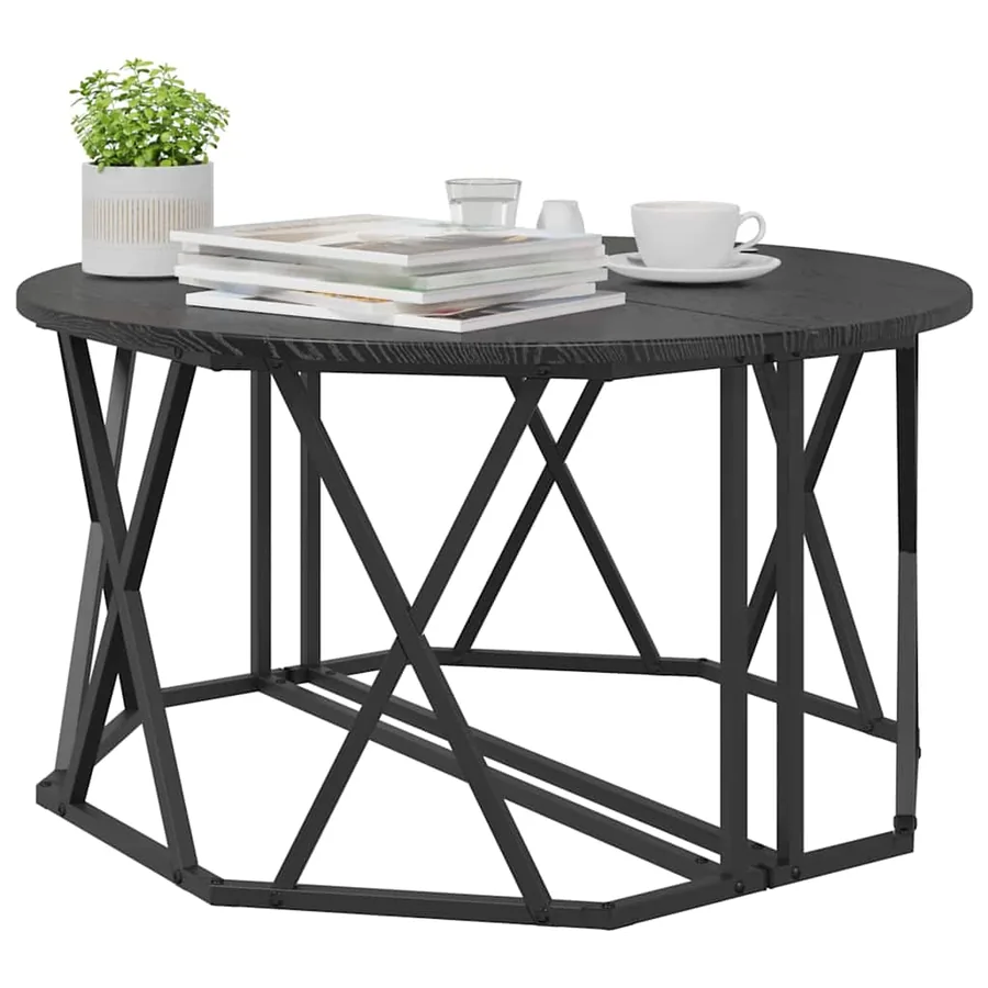 Table basse Chêne noir 80 x 80 x 42 cm - 3
