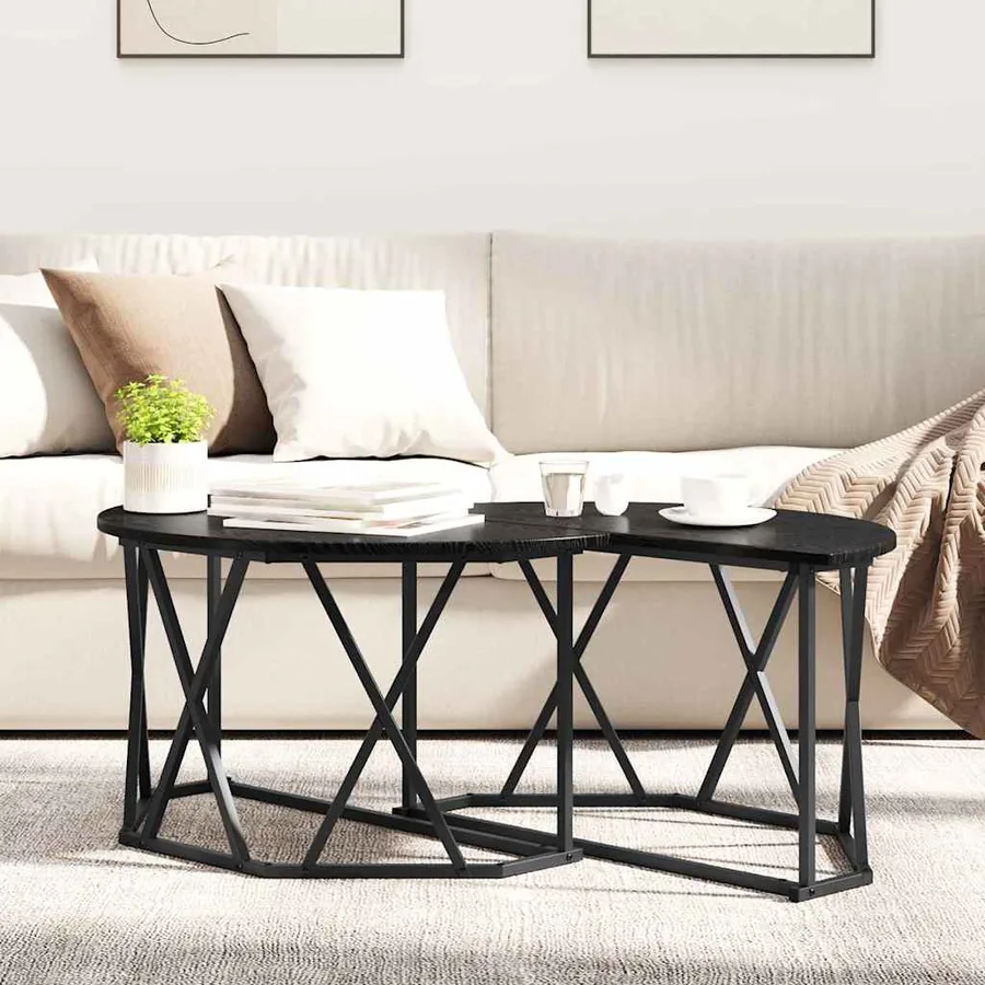 Table basse Chêne noir 80 x 80 x 42 cm - 4