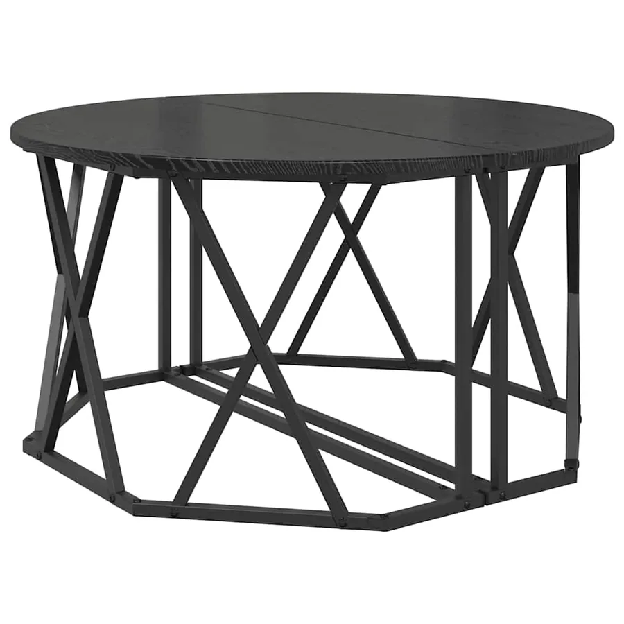 Table basse Chêne noir 80 x 80 x 42 cm - 5