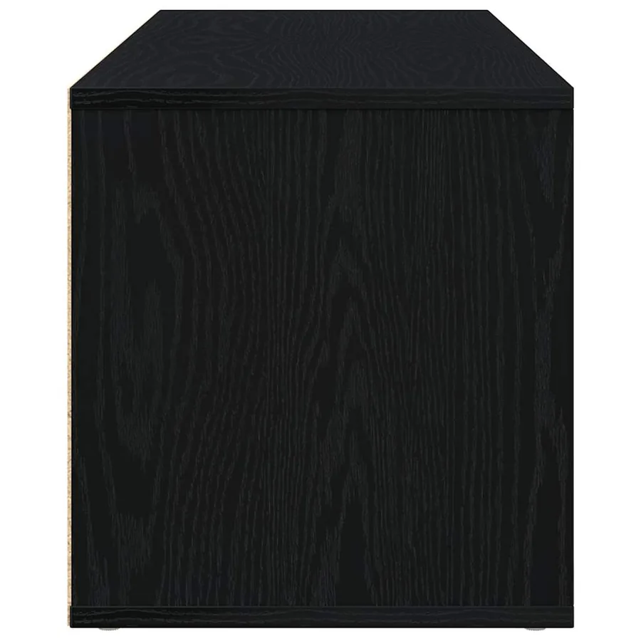 Meuble TV en chêne noir 120x34x37 cm bois d'ingénierie - 7