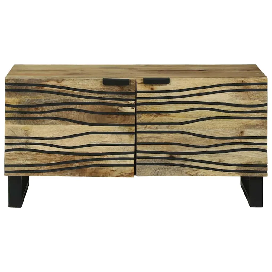 Table basse Naturel 80 x 50 x 40 cm Bois d'ingénierie - 3
