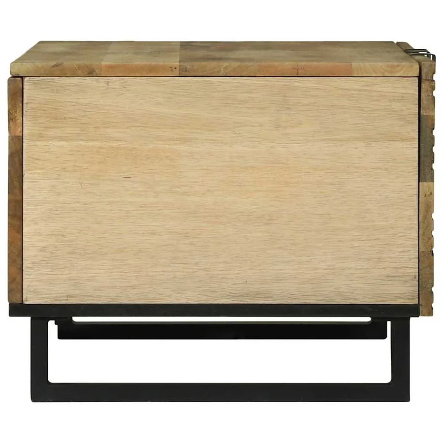 Table basse Naturel 80 x 50 x 40 cm Bois d'ingénierie - 4