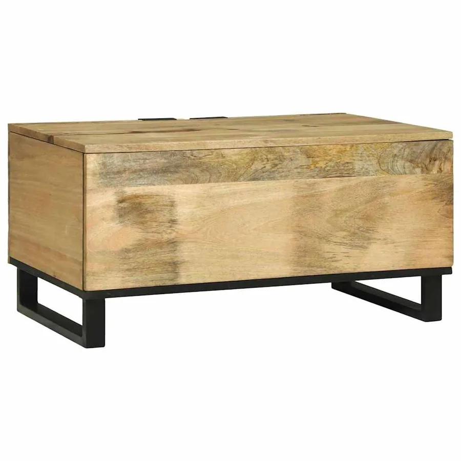 Table basse Naturel 80 x 50 x 40 cm Bois d'ingénierie - 5