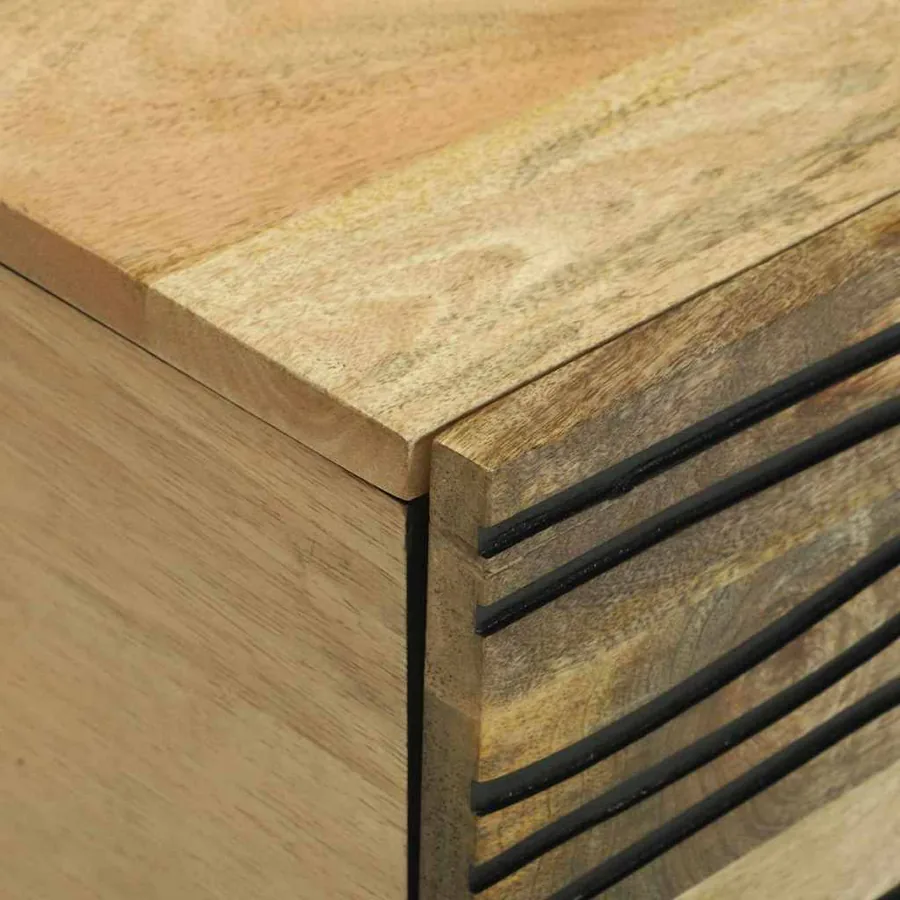 Table basse Naturel 80 x 50 x 40 cm Bois d'ingénierie - 6