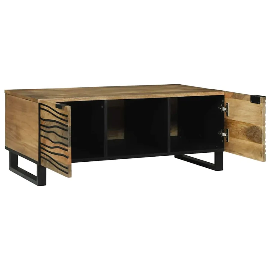 Table basse Naturel 100 x 54 x 40 cm Bois d'ingénierie - 2