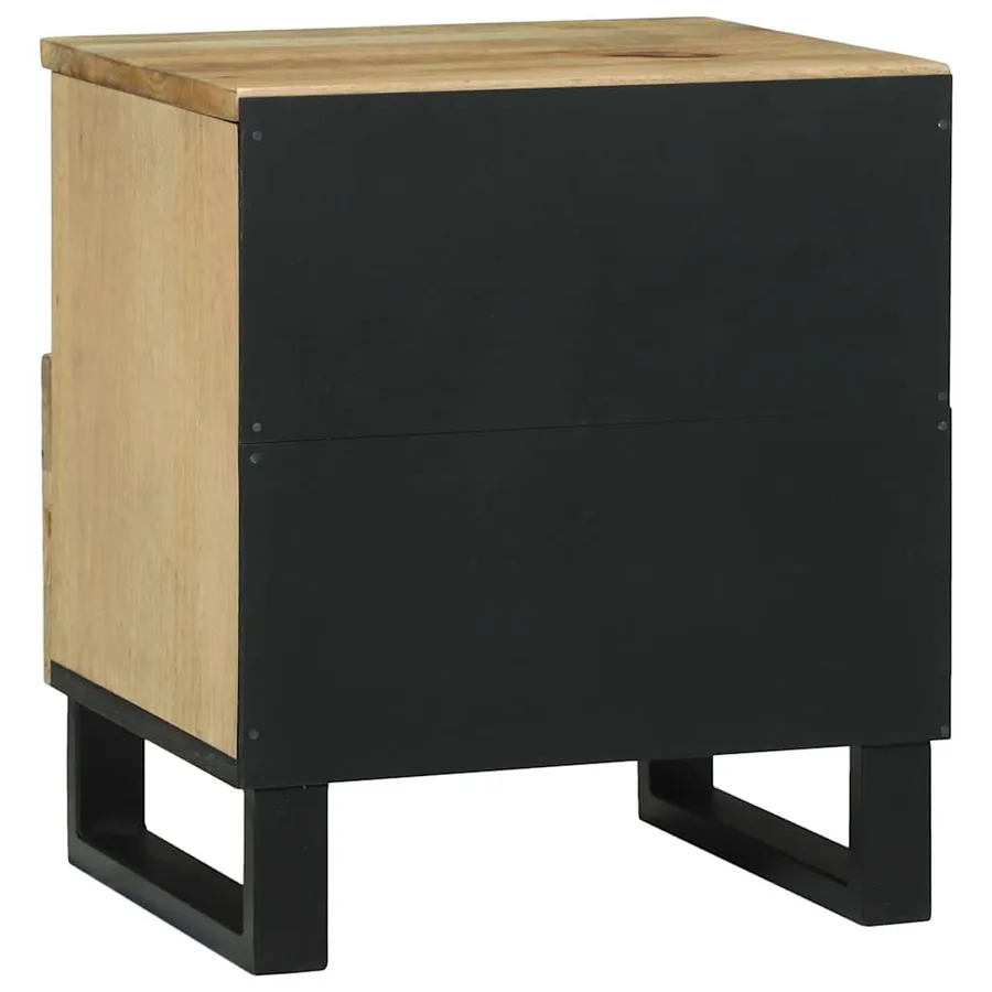 Table de chevet 2 pcs Naturel 40 x 33 x 46 cm Bois d'ingénierie - 6