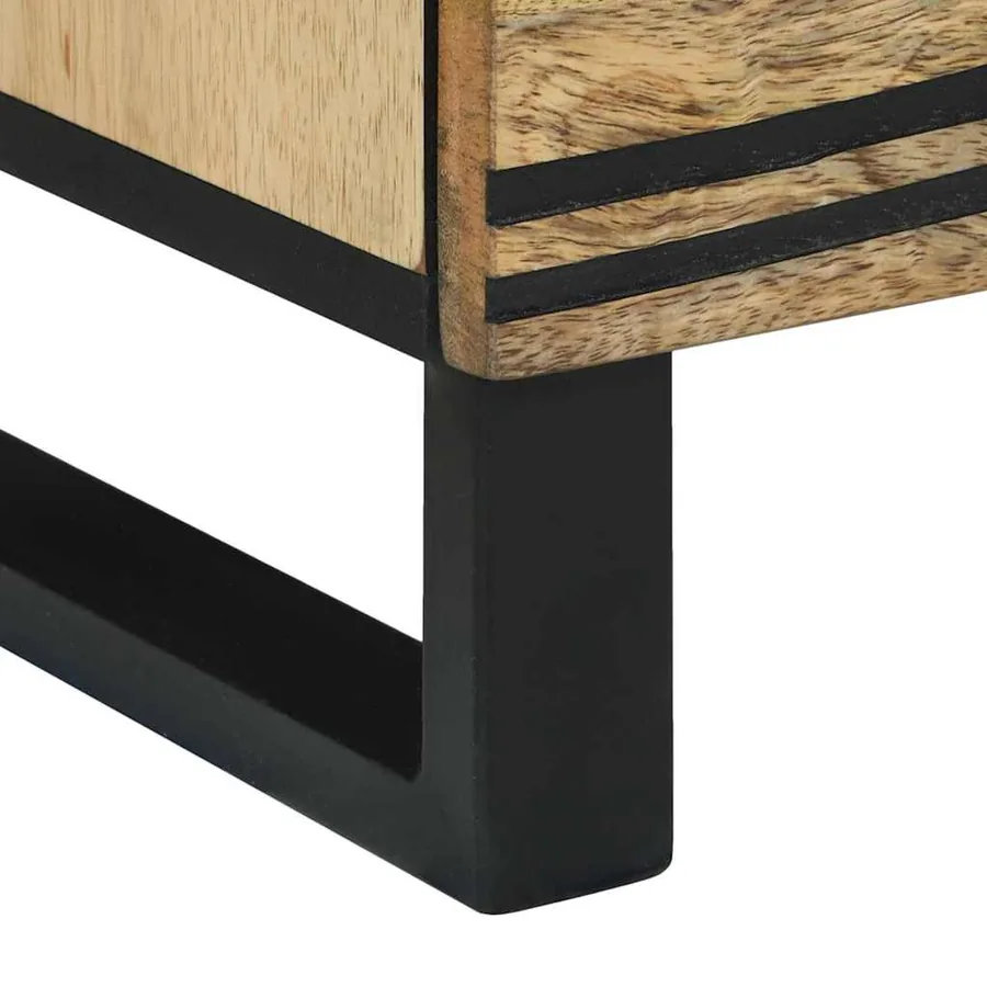 Table de chevet 2 pcs Naturel 40 x 33 x 46 cm Bois d'ingénierie - 9