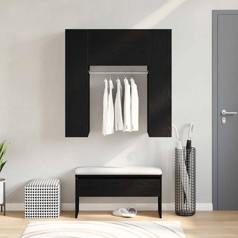 Meuble de couloir avec étagère Chêne noir 97,5 x 37 x 99 cm - 4