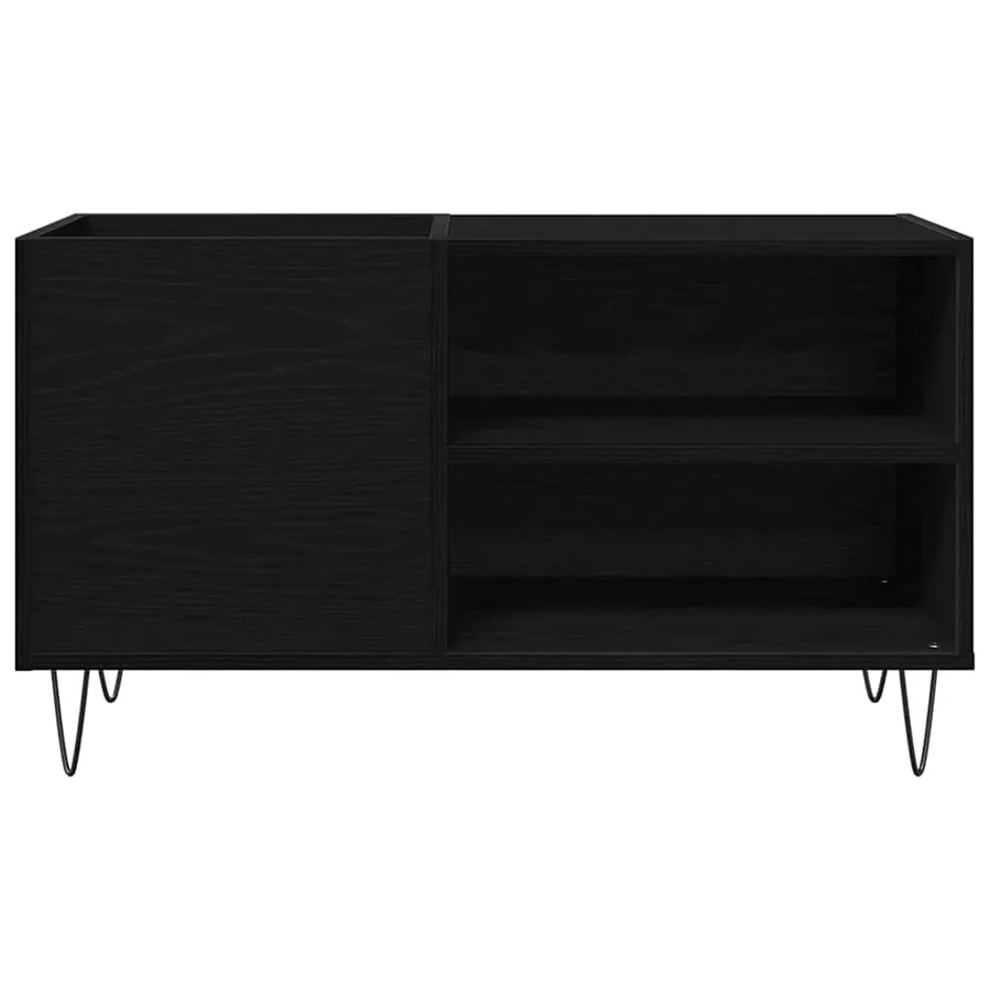 Meuble à vinyles Chêne noir 85 x 38 x 48 cm Bois d'ingénierie - 6
