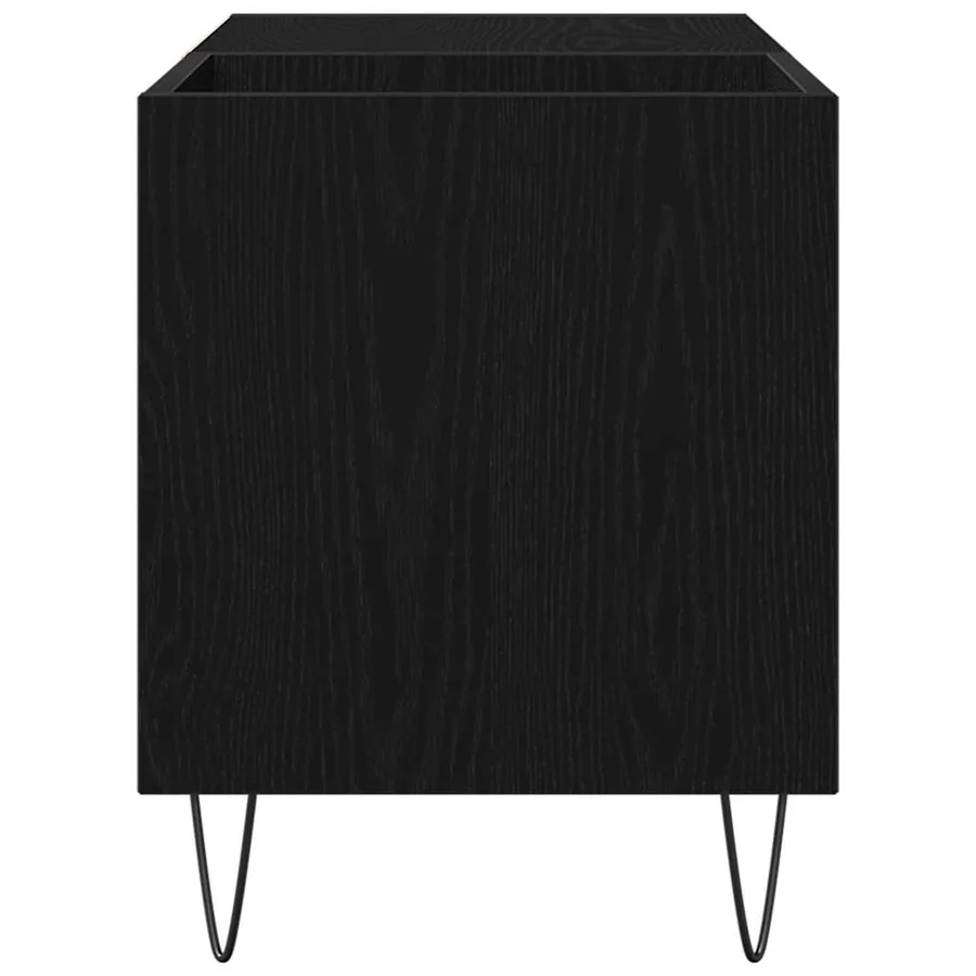 Meuble à vinyles Chêne noir 85 x 38 x 48 cm Bois d'ingénierie - 7
