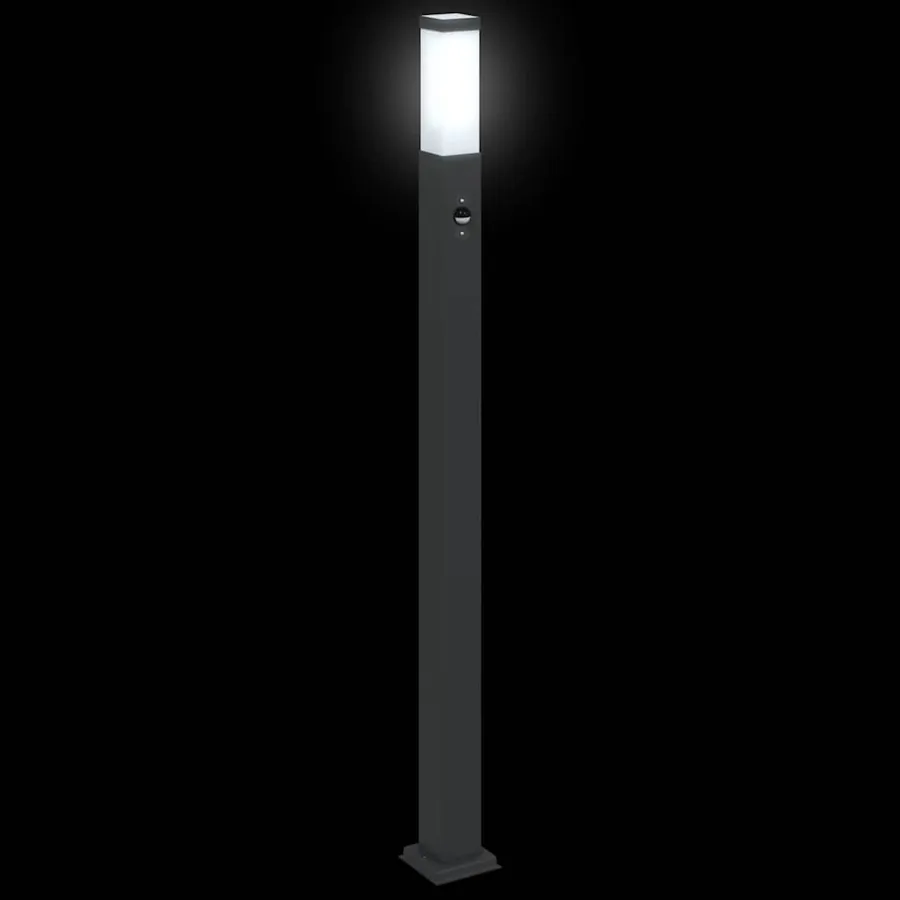 Bornes lumineuses avec détecteur lot de 3 110 cm noir IP44 - 5