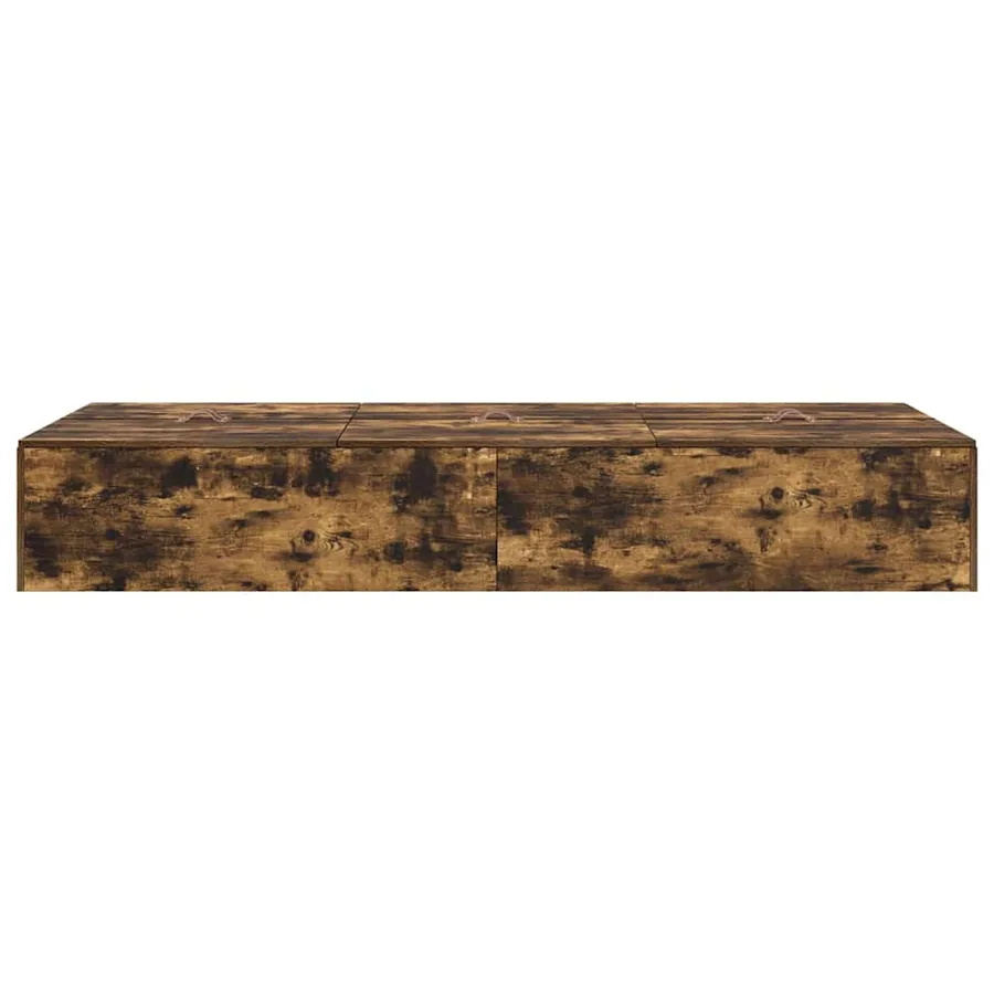 Cadre de lit avec rangement Chêne fumé 100 x 200 cm - 7