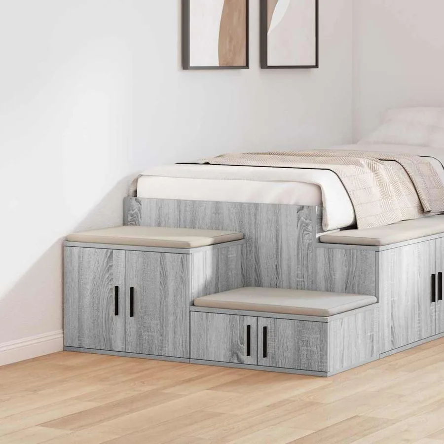 Armoire de rangement 2 pcs Gris Sonoma 108 x 41 x 40 cm