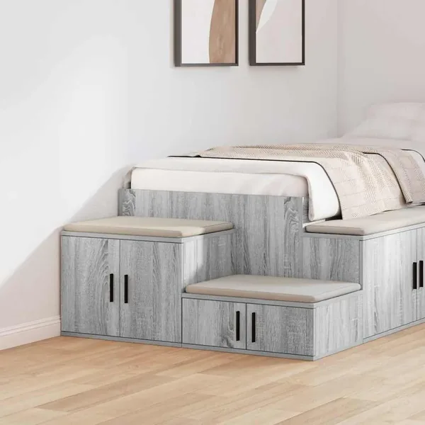 Armoire de rangement 2 pcs Gris Sonoma 108 x 41 x 40 cm