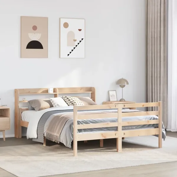Cadre de lit avec tête de lit sans matelas 160x200 cm