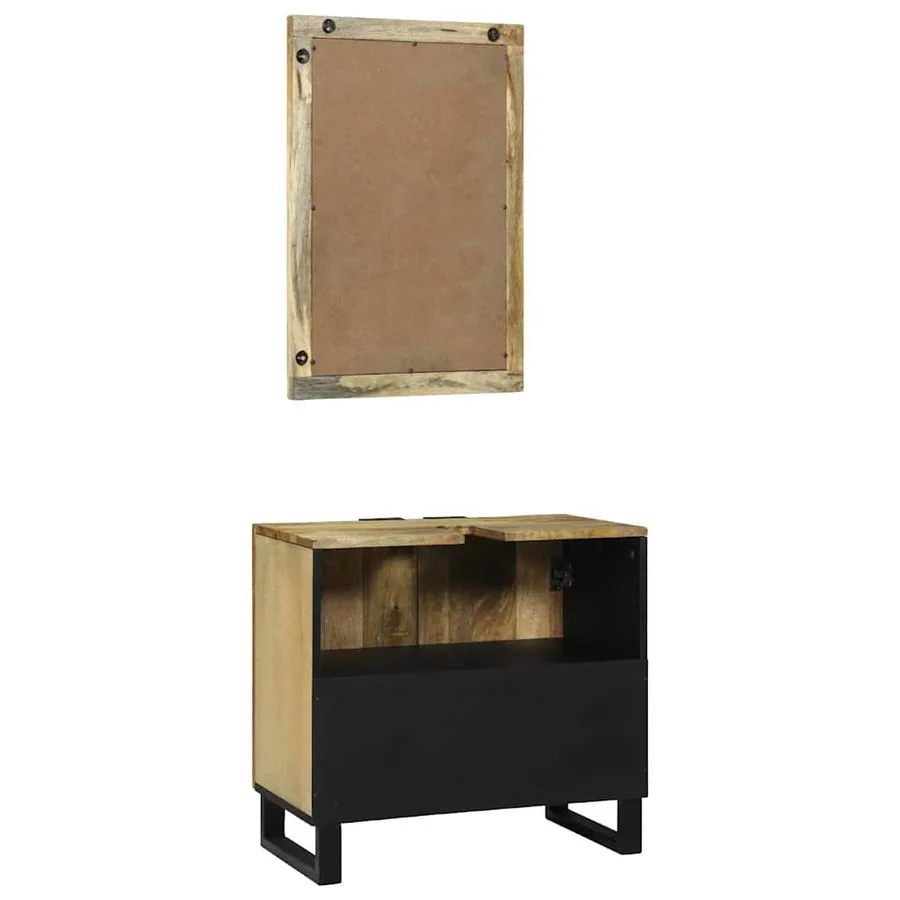 Ensemble d'armoire de salle de bain 2 pcs Naturel - 6