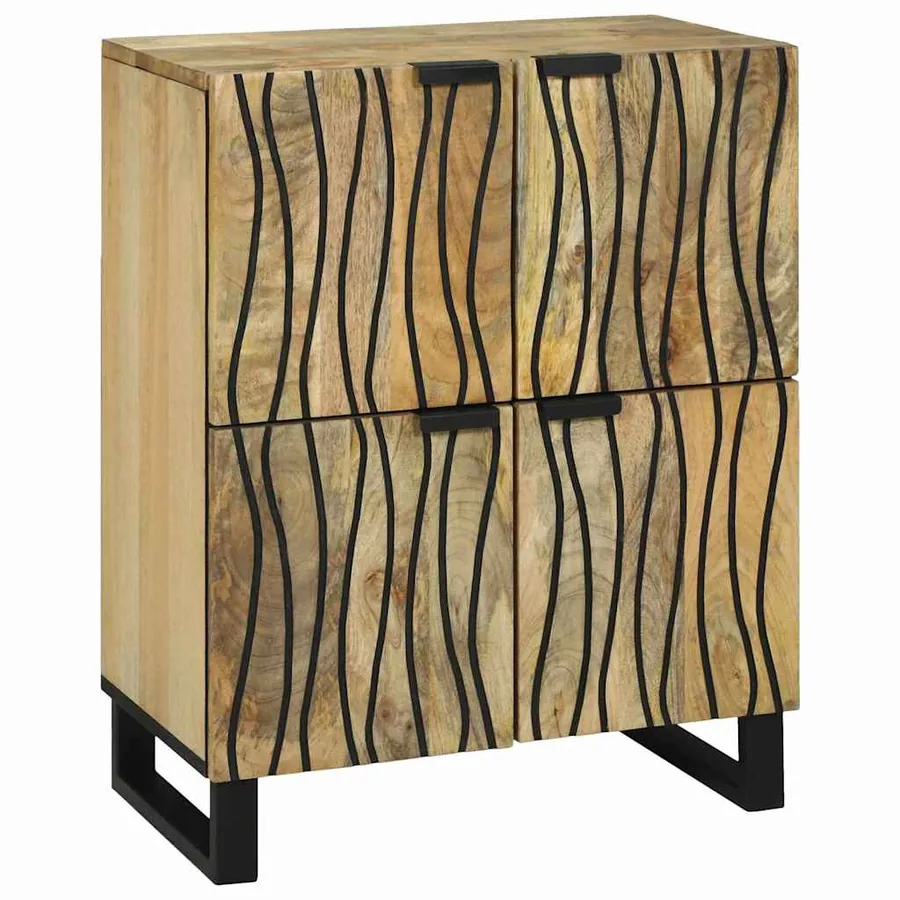Buffet Marron 60 x 33 x 75 cm bois de manguier massif