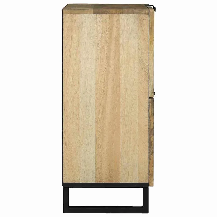 Buffet Marron 60 x 33 x 75 cm bois de manguier massif - 4