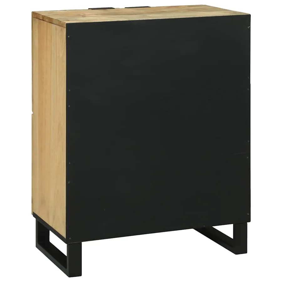 Buffet Marron 60 x 33 x 75 cm bois de manguier massif - 5