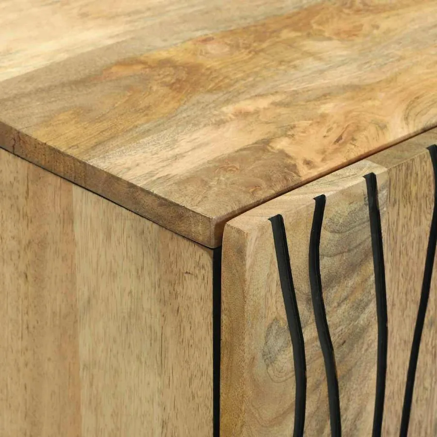 Buffet Marron 60 x 33 x 75 cm bois de manguier massif - 6