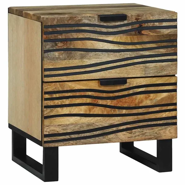 Table de chevet Naturel 40 x 33 x 46 cm Bois d'ingénierie