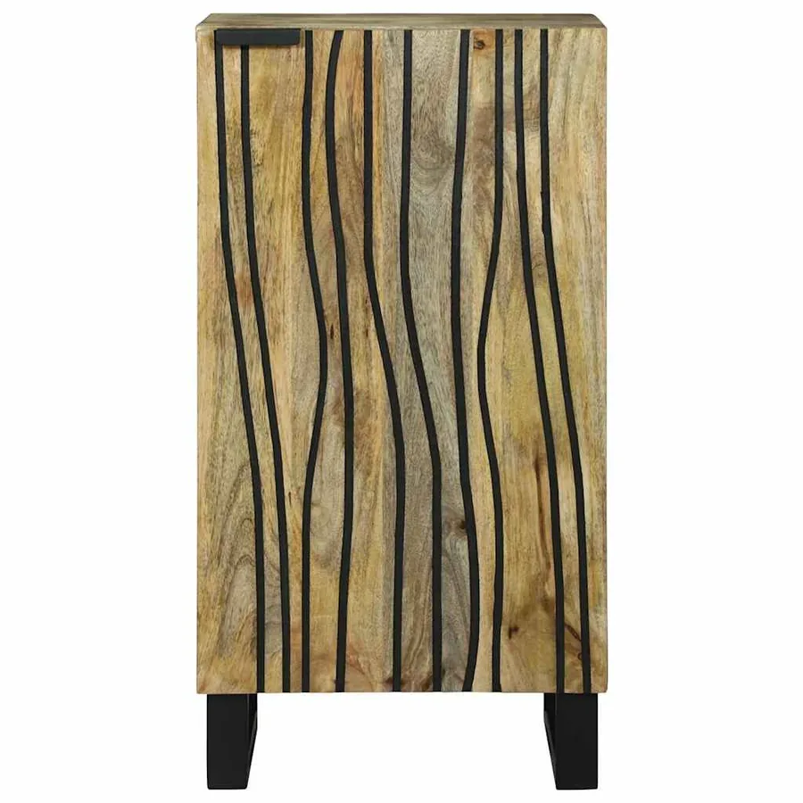 Buffet Marron 40 x 33 x 75 cm bois de manguier massif - 3
