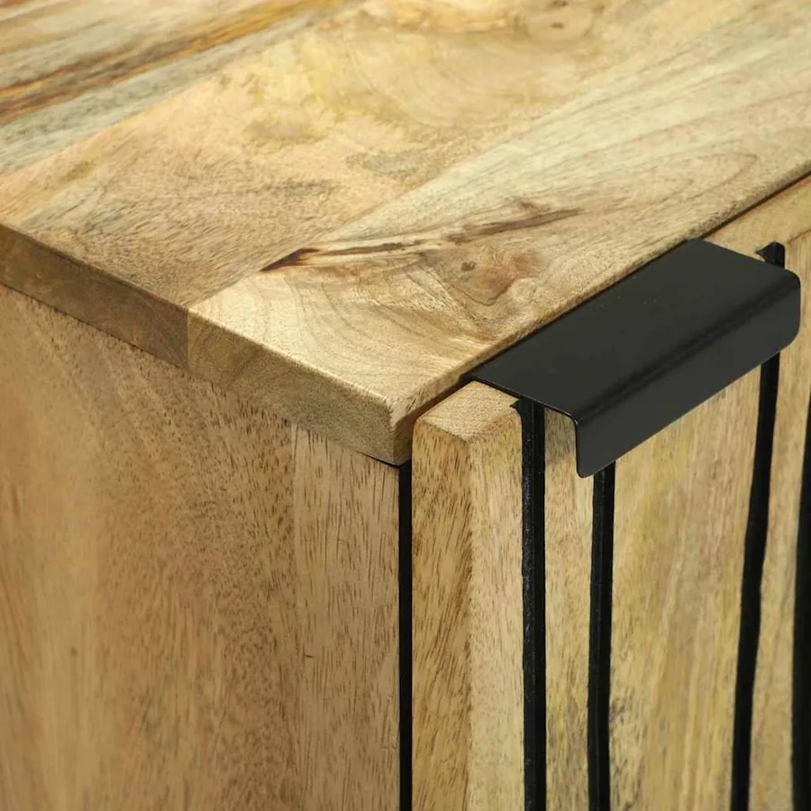 Buffet Marron 40 x 33 x 75 cm bois de manguier massif - 6