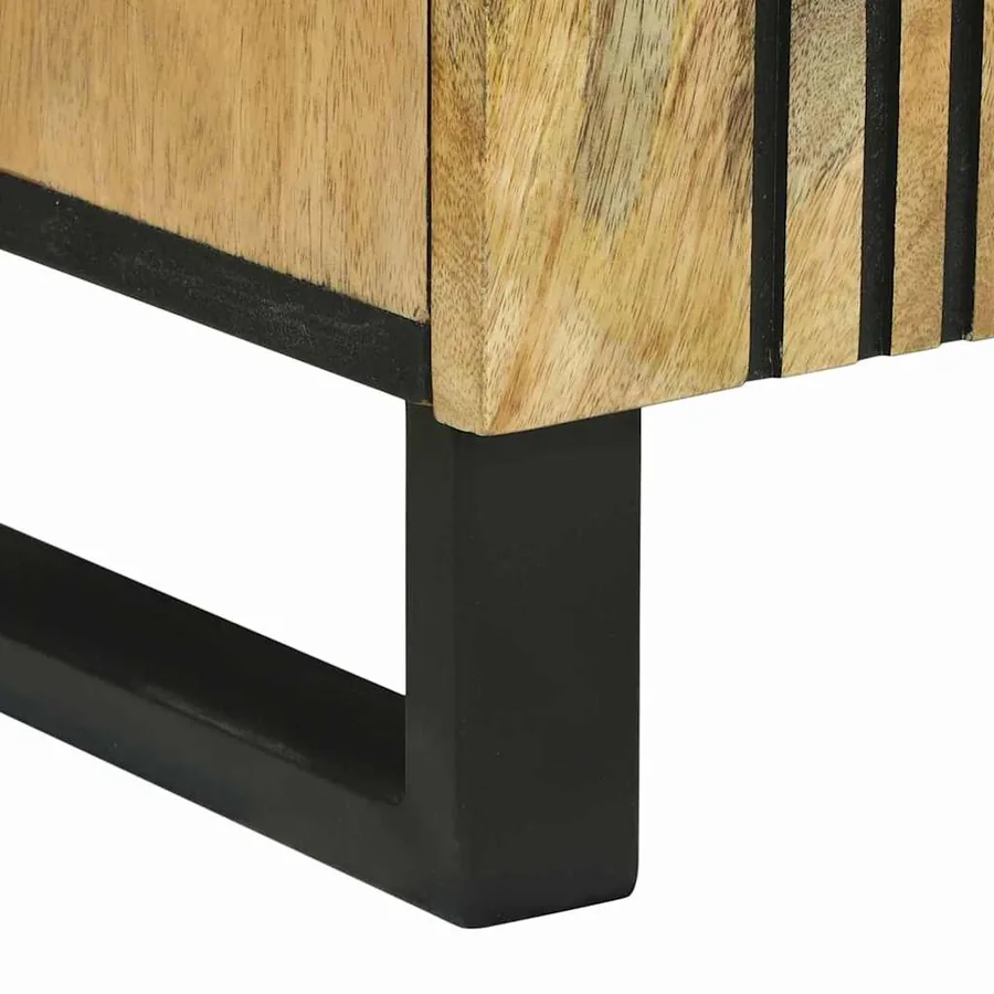 Buffet Marron 40 x 33 x 75 cm bois de manguier massif - 7