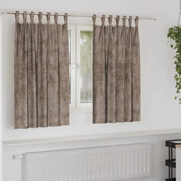 Rideaux en velours 2 pcs Cappuccino 140 x 140 cm Velours