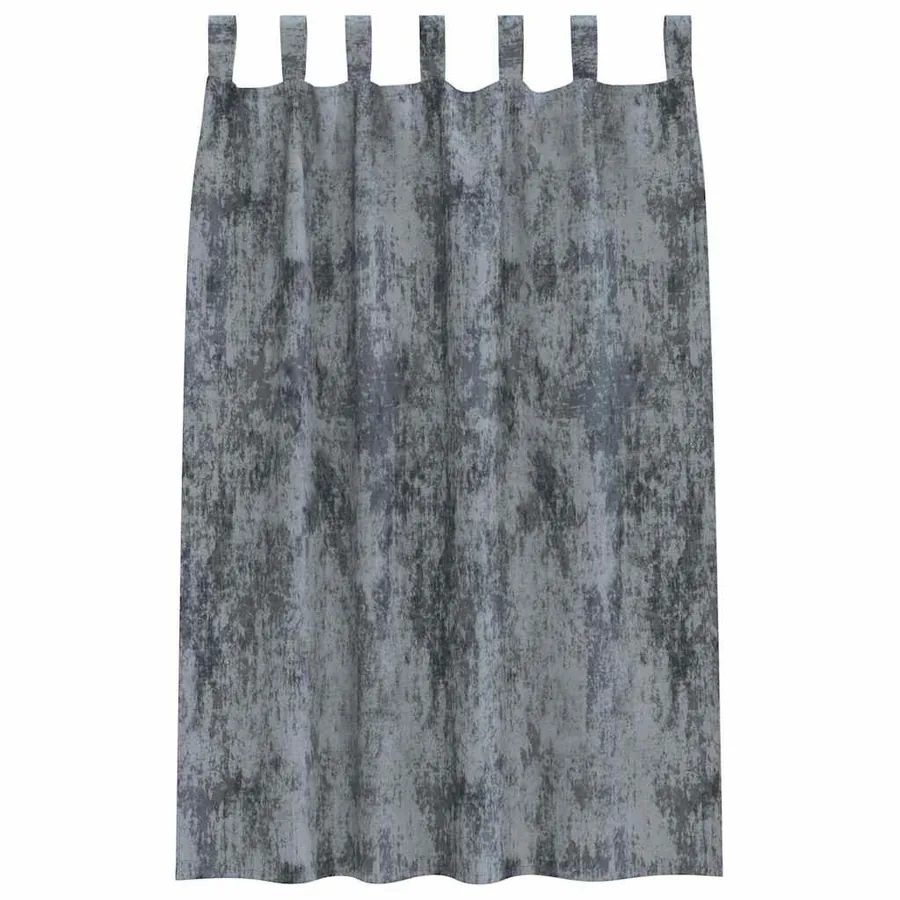 Rideaux en velours 2 pcs Gris Argenté 175 x 140 cm Velours - 4