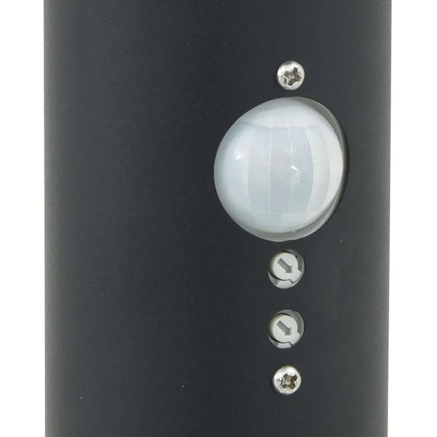 Bornes lumineuses avec capteur et prise lot de 3 80 cm noir IP44 - 7