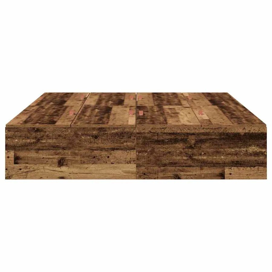 Cadre de lit avec rangement Bois Ancien 150 x 200 cm - 6