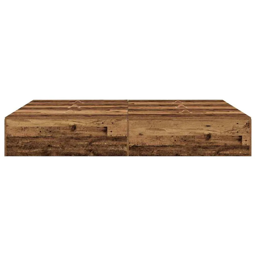 Cadre de lit avec rangement Bois Ancien 150 x 200 cm - 7