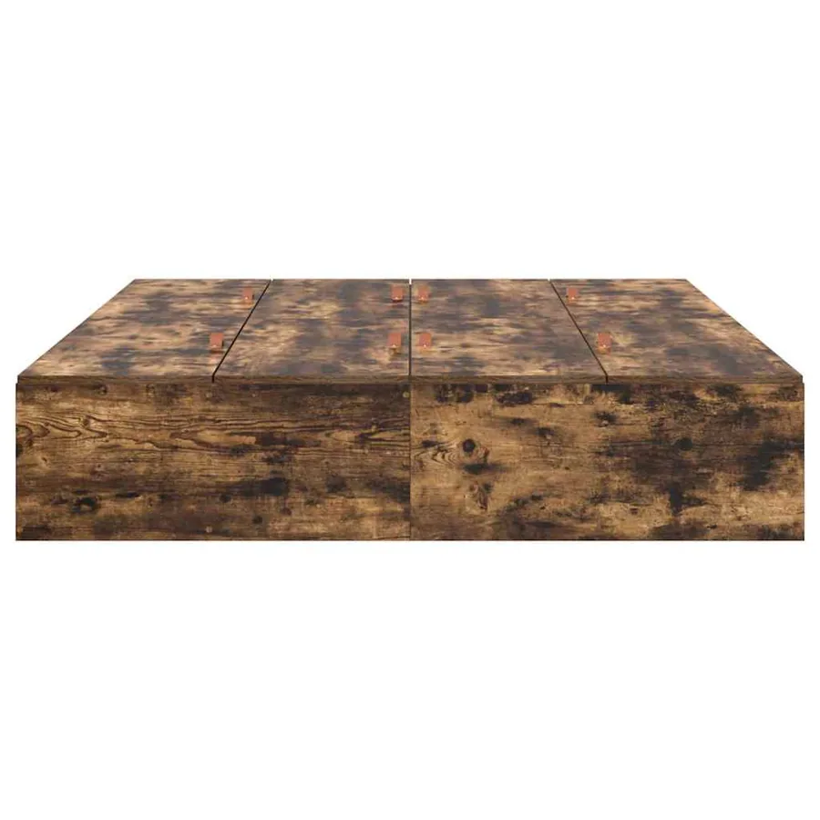 Cadre de lit avec rangement Chêne fumé 150 x 200 cm - 6