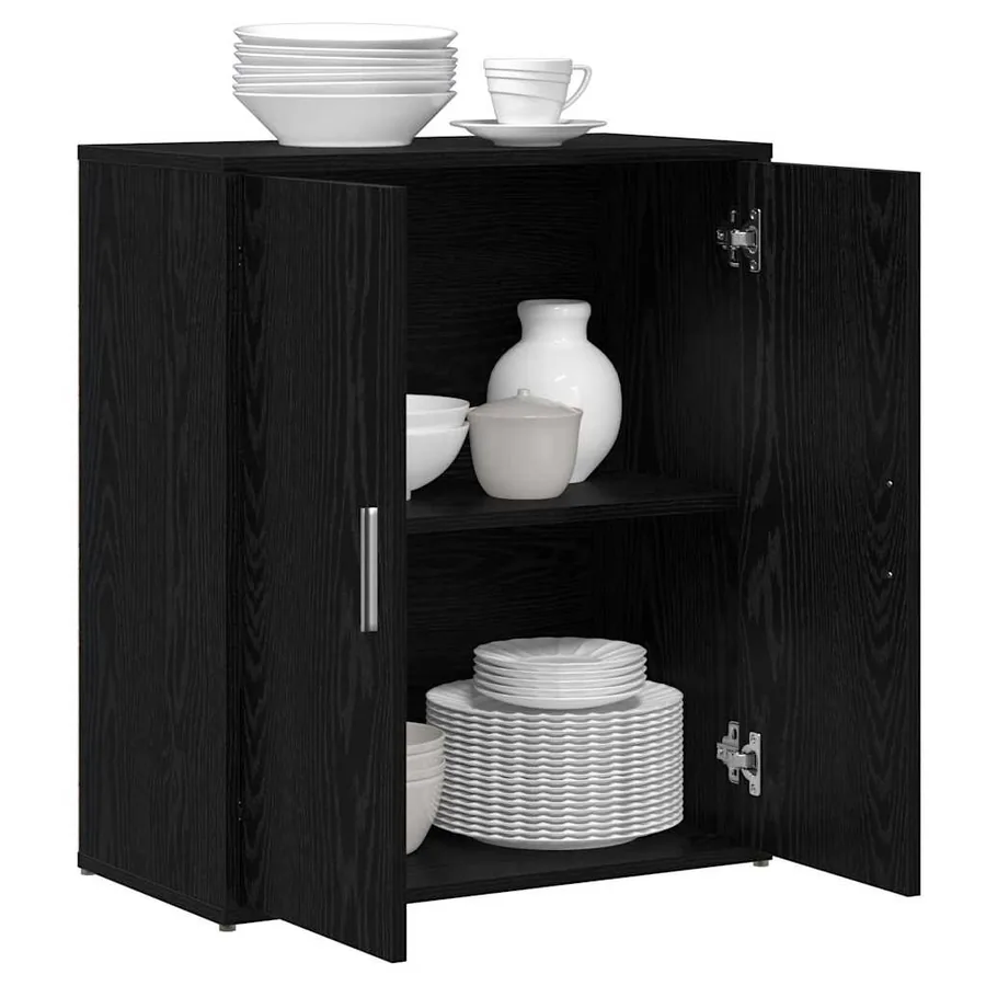 Buffet 2 pcs Chêne noir 60 x 31 x 70 cm Bois d'ingénierie - 3