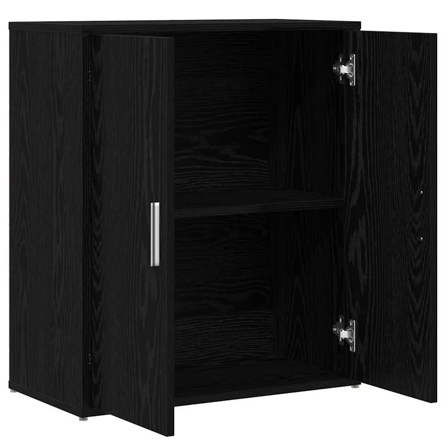 Buffet 2 pcs Chêne noir 60 x 31 x 70 cm Bois d'ingénierie - 5