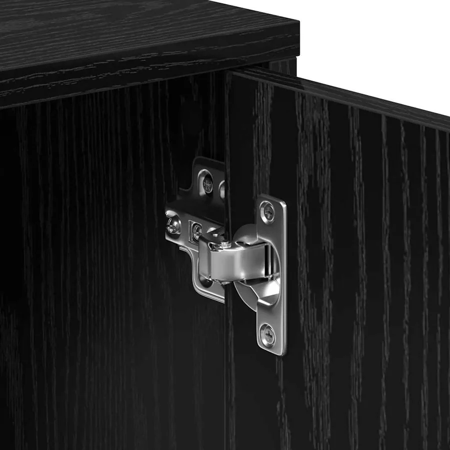 Buffet 2 pcs Chêne noir 60 x 31 x 70 cm Bois d'ingénierie - 8