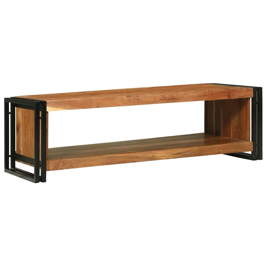 Table basse Marron 120 x 50 x 38 cm Bois d'Acacia Massif - 2