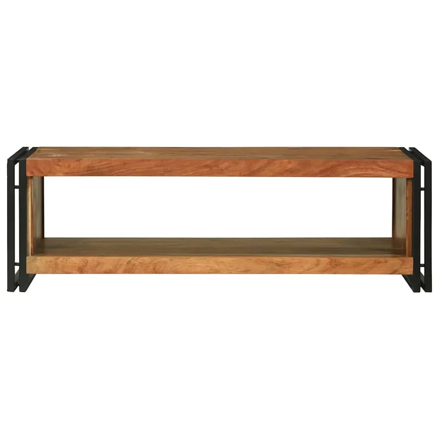 Table basse Marron 120 x 50 x 38 cm Bois d'Acacia Massif - 3